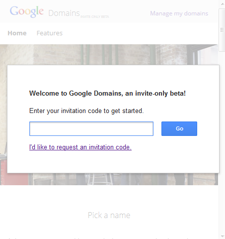 Google Domainsベータ