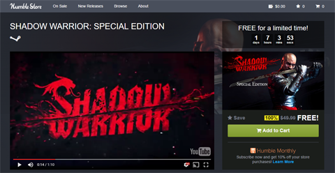 Shadow Warrior: Special Edition 無料
