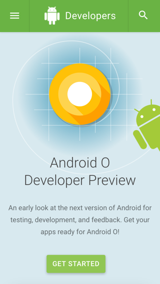 Android O DP リリース